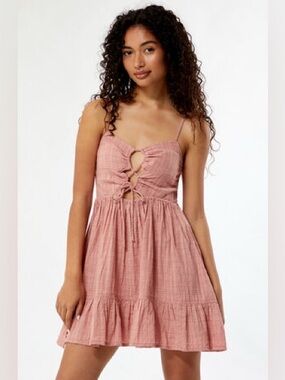 Roxy Jasmine Breeze Pink Mini Dress Size M